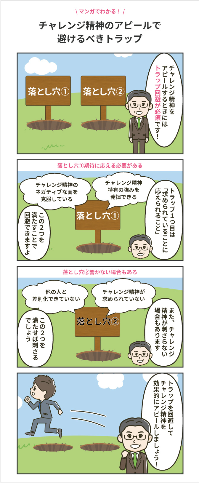 チャレンジ精神の闇雲なアピールは危険 注意点と作り方を徹底解説 アクセス就活plus 就活ノウハウをイラストで紹介する情報サイト