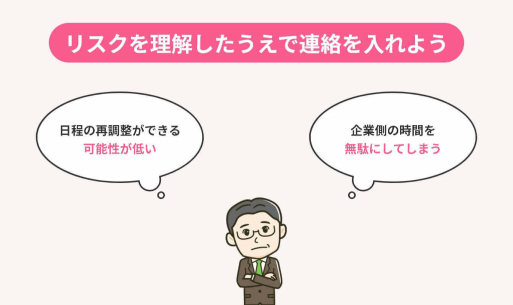 メールor電話？ 面接当日の辞退の連絡方法と伝え方を例文付きで紹介 | アクセス就活PLUS｜就活ノウハウをイラストで紹介する情報サイト